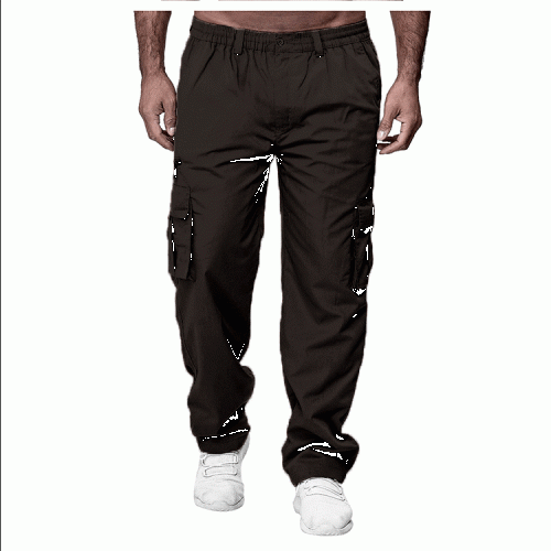 Men's Casual Multi-pocket Loose Straight Cargo Pants
