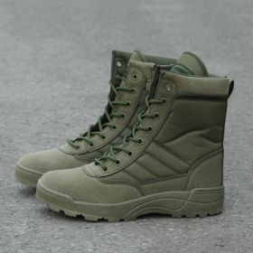 Men Boots Tactical Military Boots Special Force Desert Combat Army Boots Outdoor Hiking Boots Ankle Shoes Men Work Safty Shoes (Color: sand, size: 41)